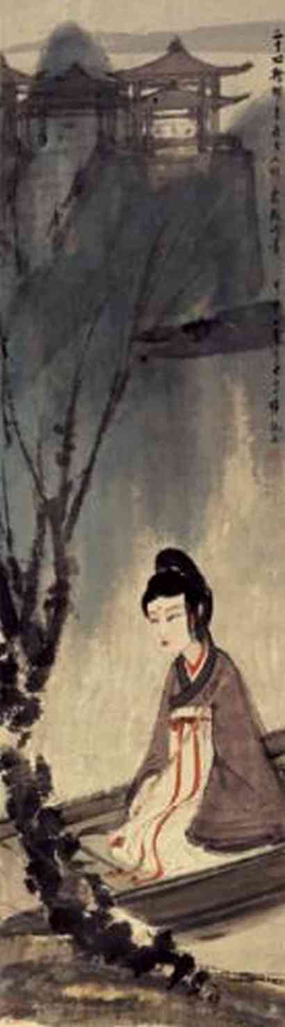 傅抱石 1944年作 杜牧诗意 立轴